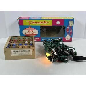Vintage Vornado Christmas Lights 25 Lite Set In Original Box From Two Guys Works